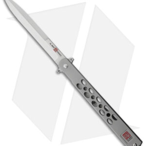 Al Mar Quicksilver Slimline Ultralight Frame Lock Knife Titanium (5" Satin)
