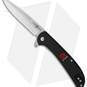 Al Mar Ultralight Eagle Liner Lock Knife Black FRN (4" Satin)