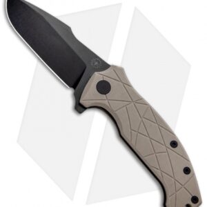 Amare Coloso Liner Lock Knife Tan G-10 (3.88" Black PVD)