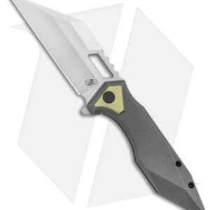 Arcane Design The CRAWLER Frame Lock Knife Gray Titanium (3.6" Satin M390)