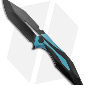Arcane Design x Isham Bladeworks PLEXUS Knife Black/Blue Ti (3.5" Black M390)