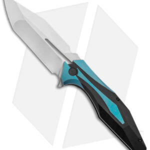 Arcane Design x Isham Bladeworks PLEXUS Knife Black/Blue Ti (3.5" Satin M390)