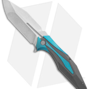 Arcane Design x Isham Bladeworks PLEXUS Knife SW Blue/Gray Ti (3.5" SW M390)
