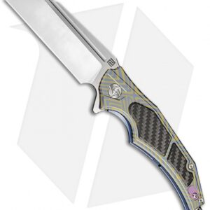 Artisan Cutlery Apache Frame Lock Knife Blue Stripe Ti/CF (3.5" Satin S35VN)