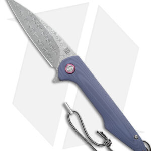 Artisan Cutlery Archaeo Liner Lock Knife Blue G-10 (3.5" Damascus) ATZ1821NL-BUC