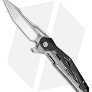 Artisan Cutlery Bombardier Liner Lock Knife Black Ti (3.45" Stonewash M390)