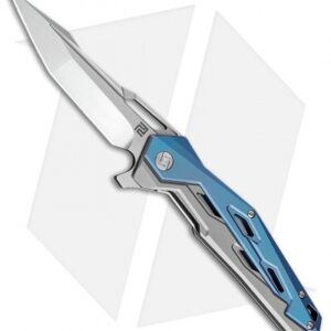 Artisan Cutlery Bombardier Liner Lock Knife Blue Ti (3.45" Stonewash S35VN)