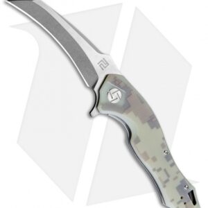 Artisan Cutlery Eagle Liner Lock Knife Green Camo G-10 (3.46" Stonewash D2)