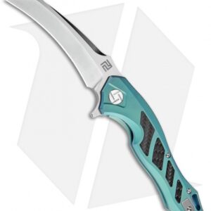 Artisan Cutlery Eagle Liner Lock Knife Green Titanium/CF (3.46" Satin M390)