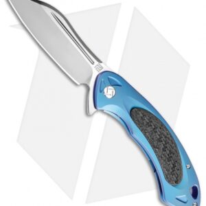 Artisan Cutlery Eterno Liner Lock Knife Blue Ti/CF (3.54" Satin S35VN)
