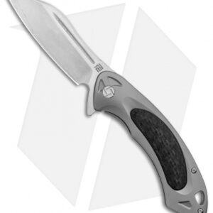 Artisan Cutlery Eterno Frame Lock Knife Gray Ti/CF (3.5" Damascus)