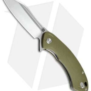 Artisan Cutlery Eterno Liner Lock Knife Smooth OD Green G-10 (3.54" SW D2)