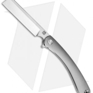 Artisan Cutlery Orthodox Frame Lock Knife Gray Ti (3.75" Satin CPM-S35VN)