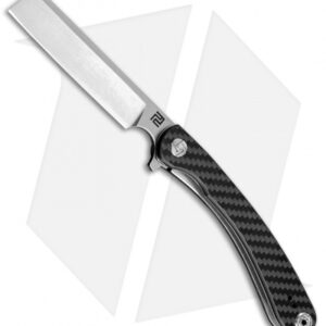 Artisan Cutlery Orthodox Liner Lock Knife Black Carbon Fiber (3.5" Stonewash)