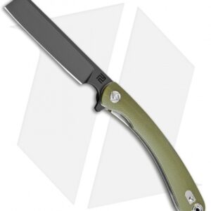 Artisan Cutlery Orthodox Liner Lock Knife Smooth OD Green G-10 (3.5" Black)