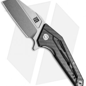 Artisan Cutlery Ravine Liner Lock Knife Black Carbon Fiber (3.25" Stonewash)