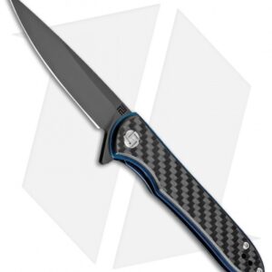 Artisan Cutlery Shark Liner Lock Knife Black Carbon Fiber (4" Black) 1707P-BCF