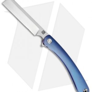 Artisan Cutlery Small Orthodox Frame Lock Knife Blue (2.75" Satin Bohler M390)