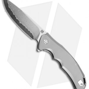 Artisan Cutlery Tradition Frame Lock Knife Gray Titanium (3.8" Damascus)