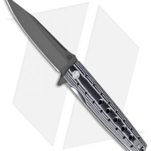 Artisan Cutlery Virginia Liner Lock Knife Smooth Black/White G-10 (3.8" Black)