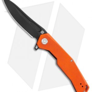 Artisan Cutlery Zumwalt Liner Lock Knife Textured Orange G-10 (3.8" Black)
