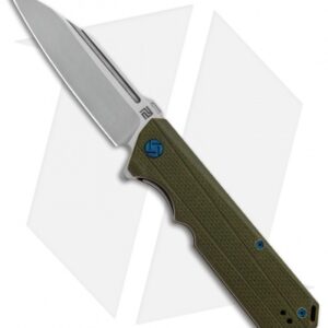 Artisan Cutlery Littoral Liner Lock Knife Green G-10 (3.75" Stonewash)