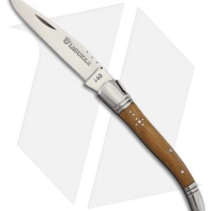 Baladeo Laguiole Slip Joint Pocket Knife Olive Wood (3.5" Satin)