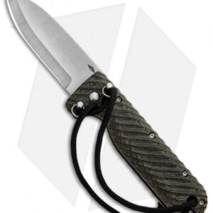 Battle Horse Knives Tree Frog Folding Knife Green/Black Micarta (3.5" Satin)