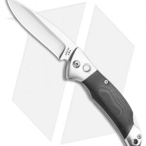 Bear and Son Automatic Lockback Knife Black G-10 (2.75" Satin)