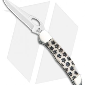 Bear & Son Cowhand Smooth White Branded Bone Folding Knife (2.875" Satin)