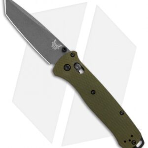 Benchmade Bailout AXIS Lock Knife Green Aluminum (3.4" Gray M4) 537GY-1