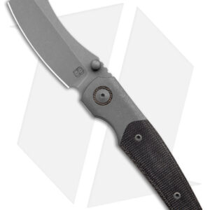 BergBlades Mini Barber Frame Lock Knife Black Micarta/Stonewash Ti (2.7" SW)