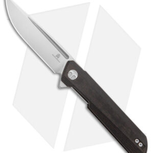 Bestech Knives Bestechman Dundee Liner Lock Knife Black Micarta (3.5" SW/Satin)