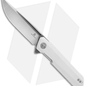 Bestechman Dundee Liner Lock Knife White G-10 (3.3" Two Tone)