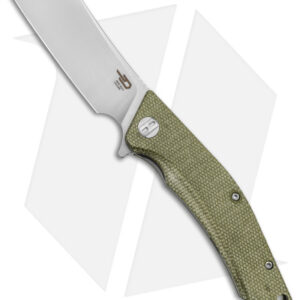 Bestech Knives Cubis Liner Lock Knife Beige Micarta (3.25" Satin/SW D2) BG42B