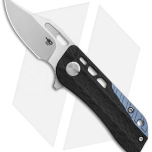 Bestech Knives Engine Bowie Flipper Knife CF/Gray Ti (2.38" Satin) BT1806A