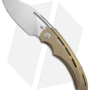 Bestech Knives Fairchild Frame Lock Gold Titanium (4" Satin)