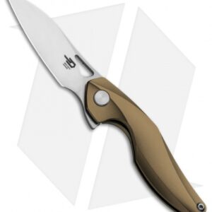 Bestech Knives Isham Reticulan Frame Lock Knife Bronze Ti (2" Satin) BT1810D