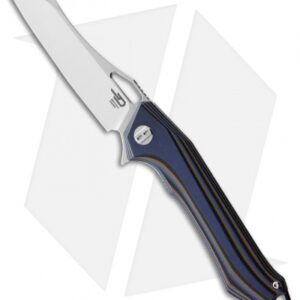 Bestech Knives Platypus Liner Lock Blue/Black/Green G-10 (3.4" Satin D2) BG28D