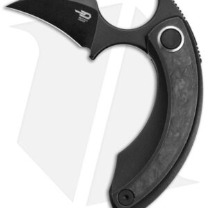 Bestech Knives STRELIT Frame Lock Knife Black Titanium/CF (2.2" Black)