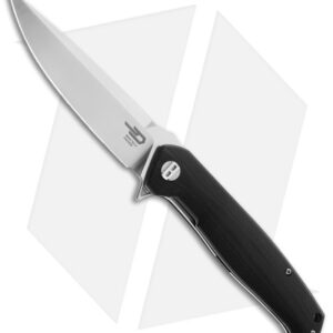 Bestech Knives Swordfish Liner Lock Knife Black G-10 (3.8" Satin) BG03H