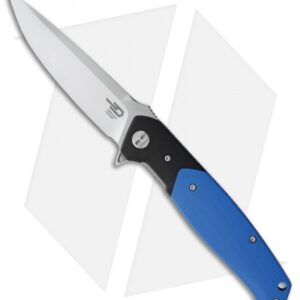 Bestech Knives Swordfish Liner Lock Knife Black/Blue G-10 (3.875" D2) BTKG03D