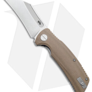 B'yond EDC Pinkerton Garra Liner Lock Knife Brown Micarta (3" Satin)