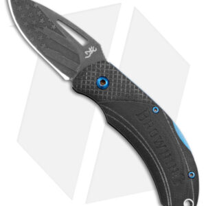 Browning Small Patriot Folding Knife Black G-10 (1.75" Black Stonewash)