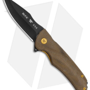 Buck Sprint OPS Liner Lock Knife Pro 2022 Limited Ed Green Micarta (3" Black)