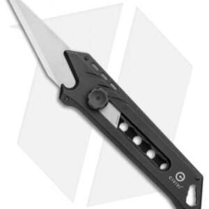 CIVIVI Mandate Black Titanium Utility Knife (9Cr18MoV + Damascus)