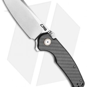 CJRB Cutlery Crag Liner Lock Knife Carbon Fiber (3.5" Stonewash D2)