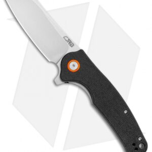 CJRB Cutlery Crag Liner Lock Knife Black G-10 (3.5" D2 Stonewash) J1904-BKF