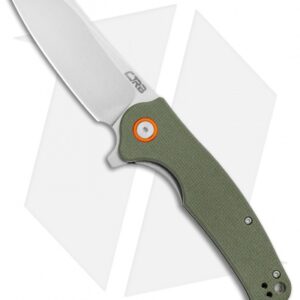 CJRB Cutlery Crag Liner Lock Knife Green G-10 (3.5" Stonewash) J1904-GNF