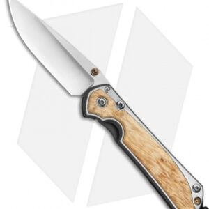 Chris Reeve Small Sebenza 31 Frame Lock Knife Box Elder (2.94" Stonewash)